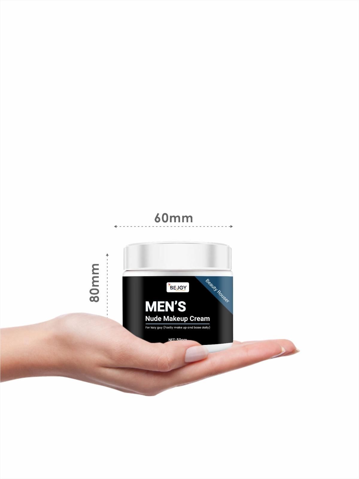 Men's Nude Makeup Cream in Hand, a premium men's makeup product for a natural look