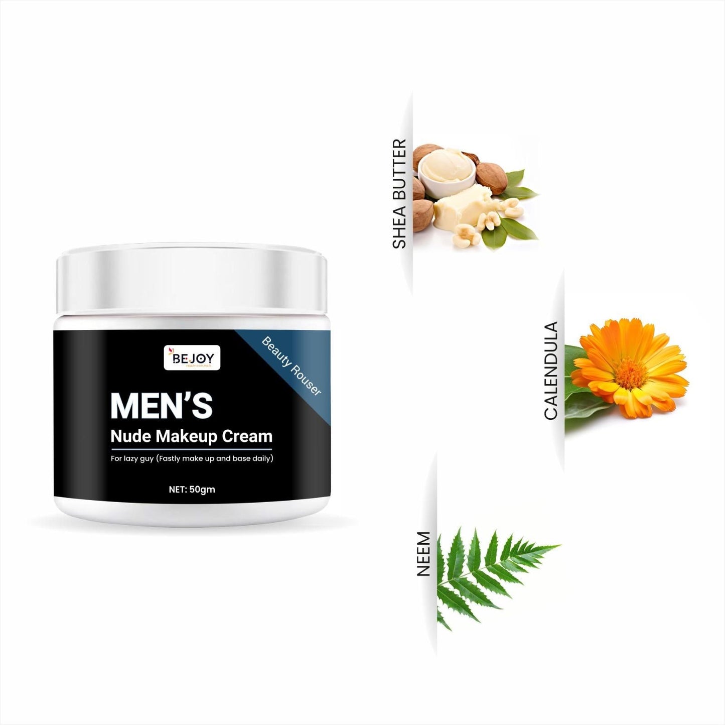 BeJoy Men's Nude Makeup Cream with Neem and Calendula for a premium men's makeup product