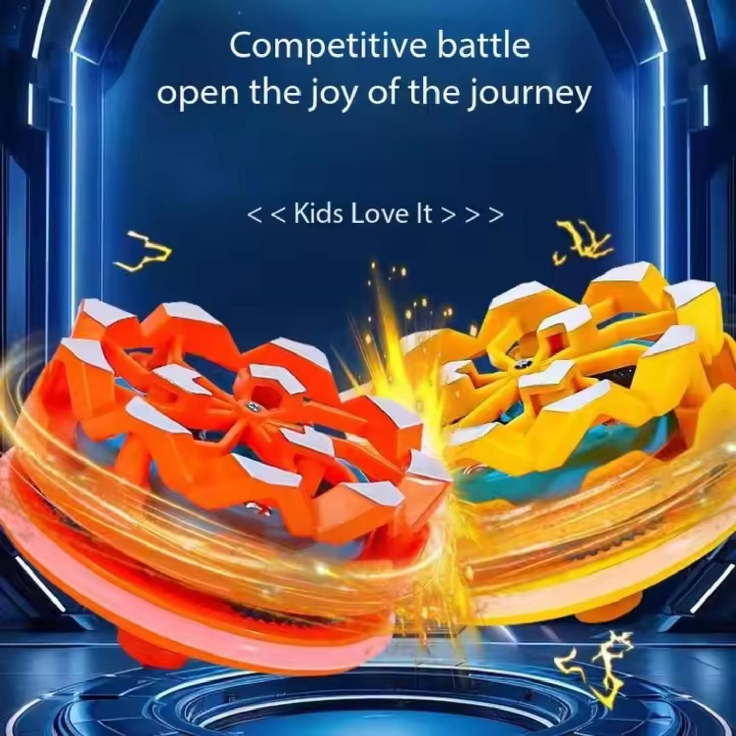 Handheld gyroscope toy for kids in vibrant colors, perfect for competitive battles and fun playtime