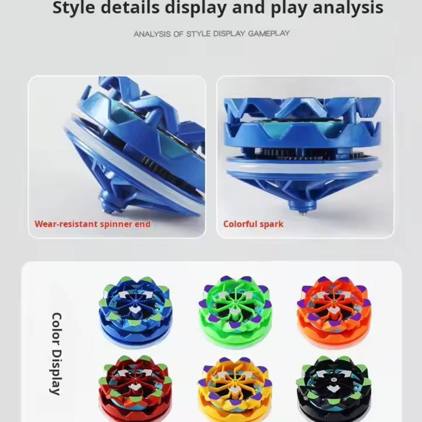 Colorful handheld gyroscope toy for kids with wear-resistant spinner and vibrant designs