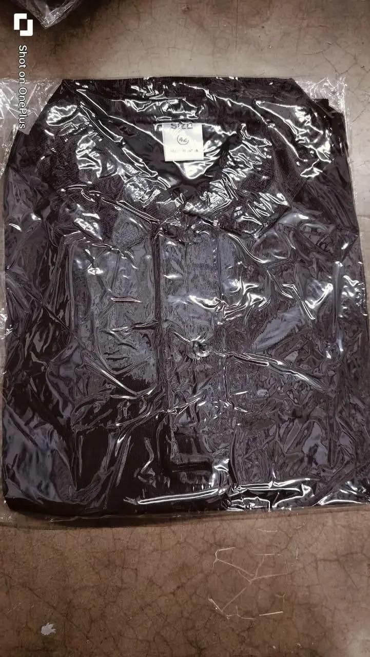 Men's polo t-shirt pack in black, neatly folded and packaged for convenience and style