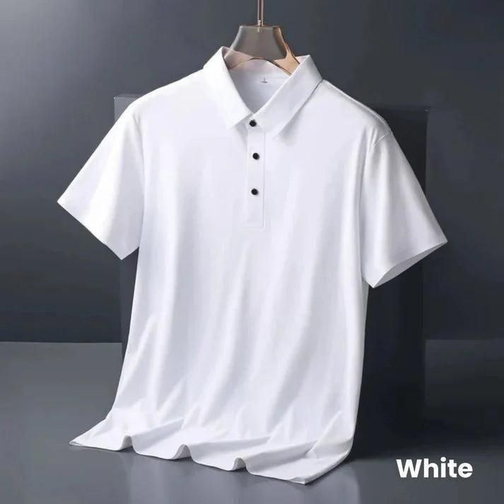 White men's polo t-shirt pack featuring a classic design and comfortable fabric