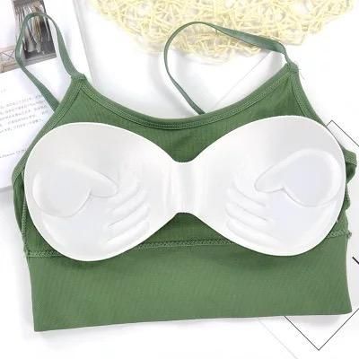 Green seamless padded bra pack with a comfortable fit and soft material for everyday wear