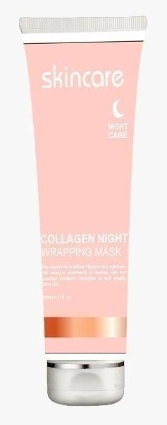 Fupei2-e5 Collagen Peel Off Mask in a pink tube for nighttime skincare and hydration