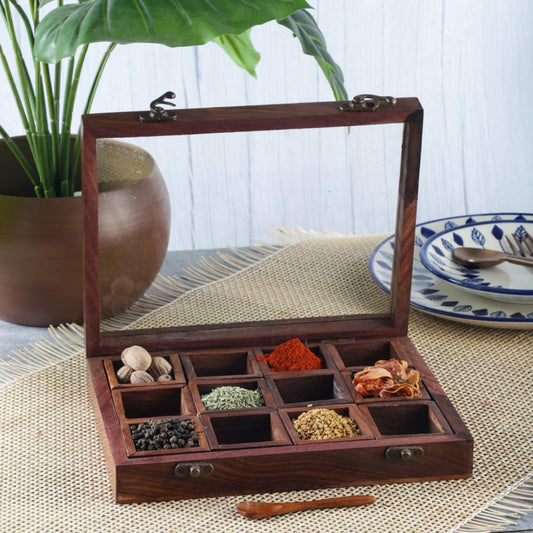 Natural Rosewood Spice box (Rectangle)
