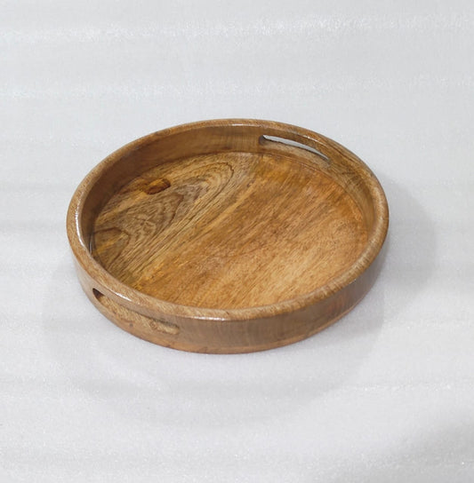 Round Wooden Serving Tray