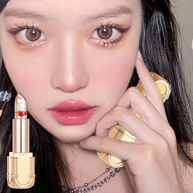 17447 Color Changing Lip Balm in a luxurious gold container for a trendy, personalized lip look