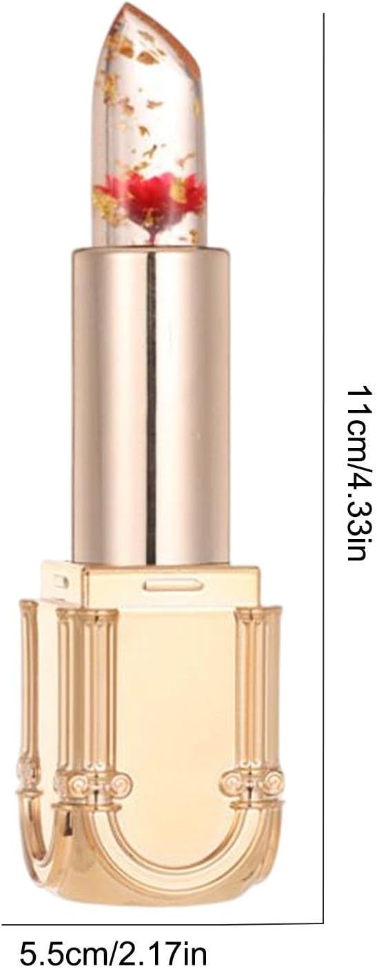 17447 Color Changing Lip Balm with Floral Infusion in Clear Tube for Moisturizing Lips