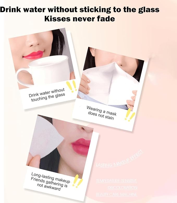 Color changing lip balm in action, showcasing kiss-resistant formulas for long-lasting wear