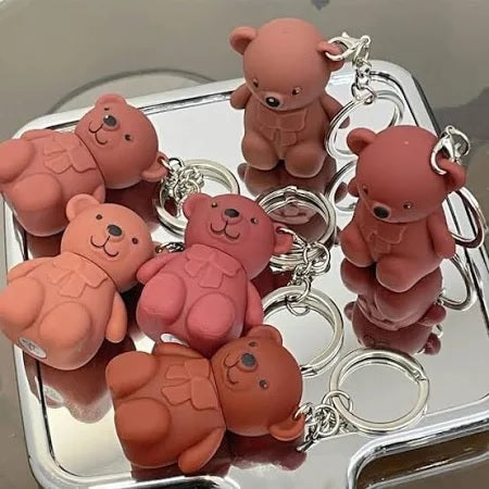 Long lasting lip tint set featuring six adorable teddy bear lipsticks in various shades