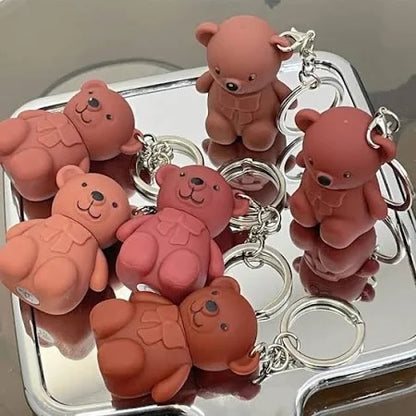 Long lasting lip tint set featuring six adorable teddy bear lipsticks in various shades