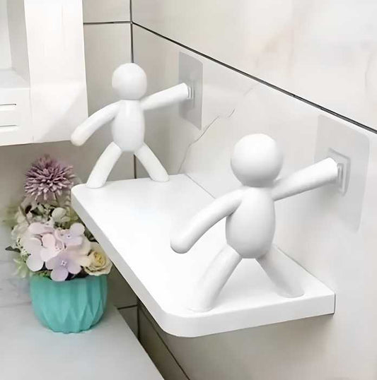 Unique luxury bathroom shelf with playful figure design for stylish and modern decor