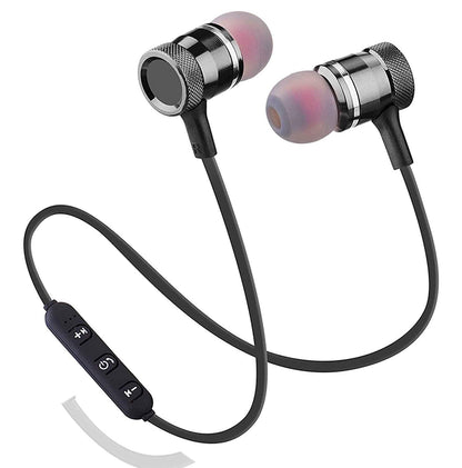 Luxury Bluetooth neckband earphones with adjustable volume and microphone for hands-free calls