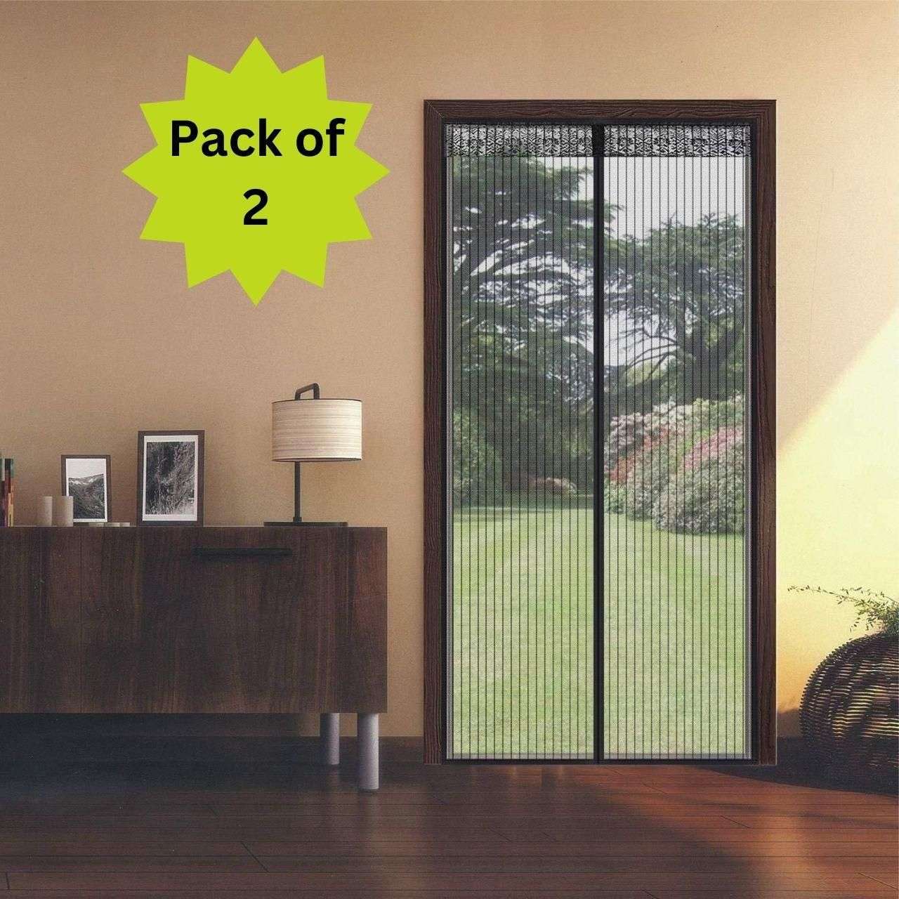 Pack of 2 luxury mesh door curtains for stylish home decor and improved air circulation