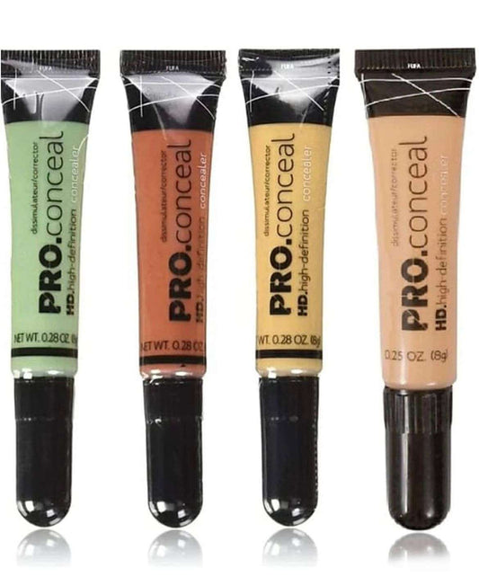 Pro Conceal HD concealer pack with four shades for flawless skin correction and contouring