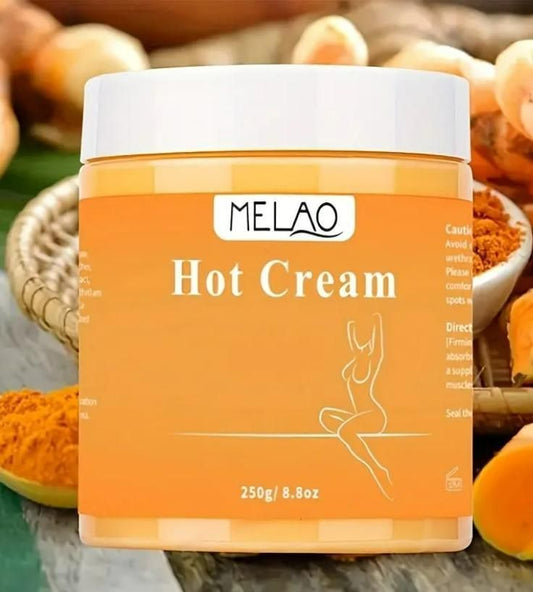 MELAO premium body care hot cream in 250g jar for firming and soothing skin