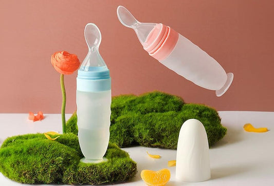 Fupei2-e5 Premium baby feeder spoon set with silicone tips for easy feeding and mess-free meals