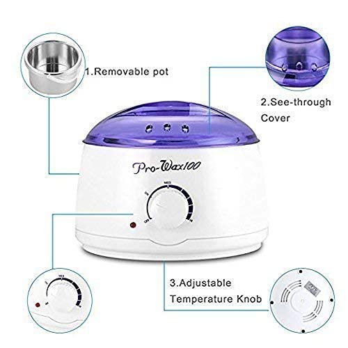 Pro Wax 100 Heater with removable pot and adjustable temperature knob for easy waxing