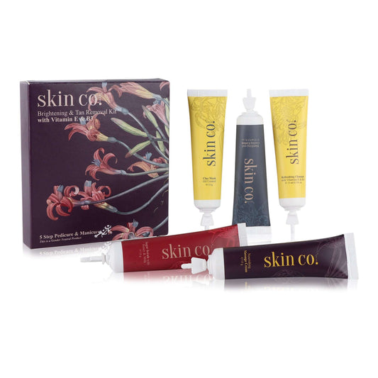 Luxury pedicure kit from Skin Co with brightening products for a complete foot care experience