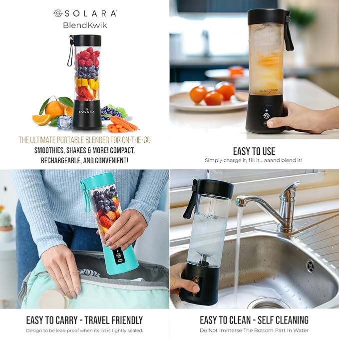 Luxury electric juicer with portable design, perfect for smoothies and self-cleaning convenience