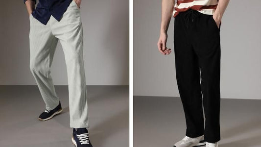 Men's stylish caudray pants combo featuring light and dark color options for versatile fashion