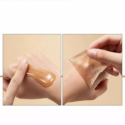 Application of wrinkle firming peel off mask on skin, showcasing the product texture and ease of use